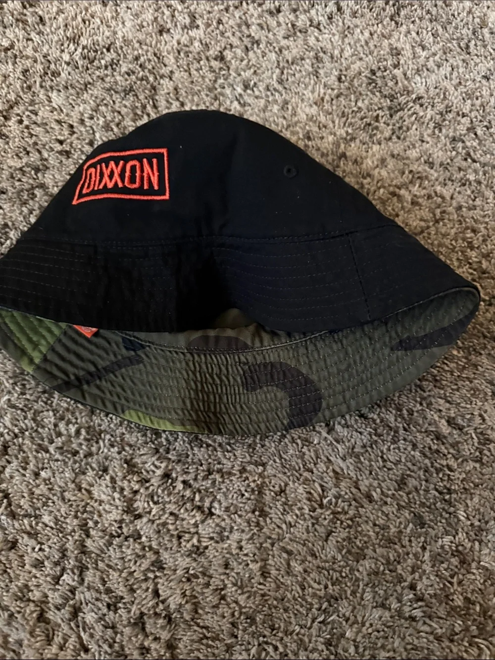 DIXXON Black Bucket Hat with Orange Logo - Kids
